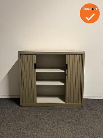 Aspa - Roldeurkast - 105x120x47 cm - Bronskleurig - Ahorn to, Werkplek, Ophalen of Verzenden, Gebruikt, Kast