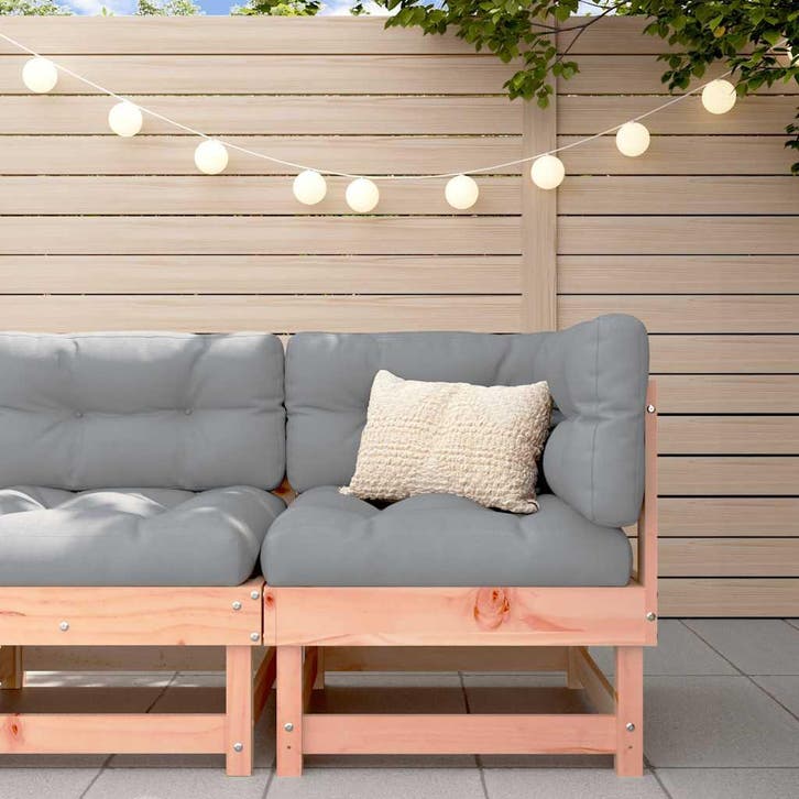 vidaXL Hoekbank met kussens massief douglashout, Tuin en Terras, Tuinsets en Loungesets, Nieuw, Verzenden