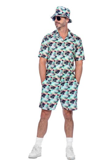 Festival Outfit Heren Hawaii Palmbomen, Ophalen of Verzenden, Nieuw