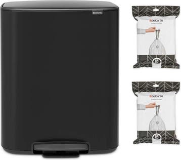 Brabantia Bo Prullenbak 60 liter - 1 vak - met 80, Ophalen of Verzenden, Zo goed als nieuw