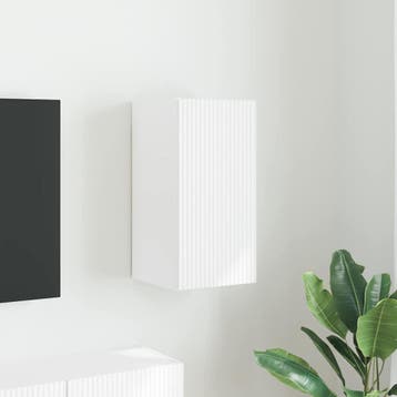 vidaXL TV Wandkast 30 x 31 x 60 cm Wit Bewerkt hout, Minder dan 50 cm, Verzenden, Nieuw, Minder dan 100 cm
