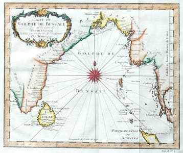 Azië - India, Sri Lanka, Bangladesh, Myanmar; Bellin - Carte, Nieuw