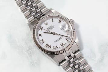 Rolex Datejust 36 16234 doos en papieren 2002, Sieraden, Tassen en Uiterlijk, Staal, Gebruikt, Polshorloge, Ophalen of Verzenden