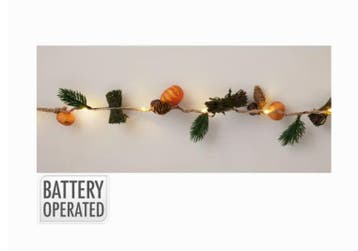 Guirlande met pompoenen met 10 led lampjes en kunstdecora..., Verzenden, Nieuw