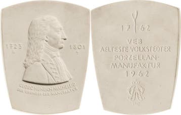 Weiße Porzellanplakette 1962 Porzellanmedaille anderer Ma.., Verzenden