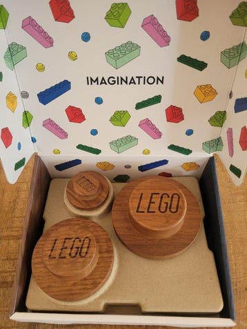 Wanddecoratie - Wandhaak Set van 3 Stuks - Hout - Bruin -, Nieuw