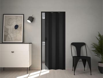 Topkwaliteit Strakke Balci Nora Vouwdeur | Zwart | 87x214 cm, Kunststof, 80 tot 100 cm, Binnendeur, Nieuw