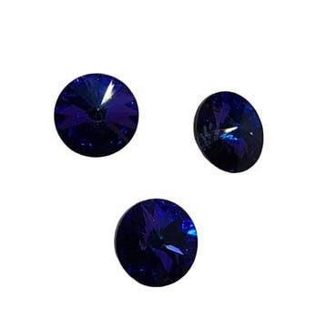 2 x Preciosa kristal puntsteen rond 6 mm – blauw, Ophalen of Verzenden, Nieuw, Overige typen