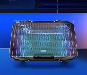Laptop Koelpad 5 Fans – Verstelbare Stille Stand, Computers en Software, Verzenden, Nieuw