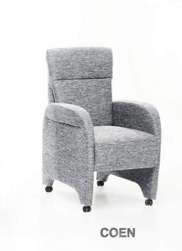 Eetkamerstoel Coen - eetkamerstoelen - Zilver, Nieuw, Stof