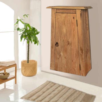 vidaXL Badkamerwandkast 42x23x70 cm gerecycled massief, Huis en Inrichting, Verzenden, Nieuw, (Half)hoge kast
