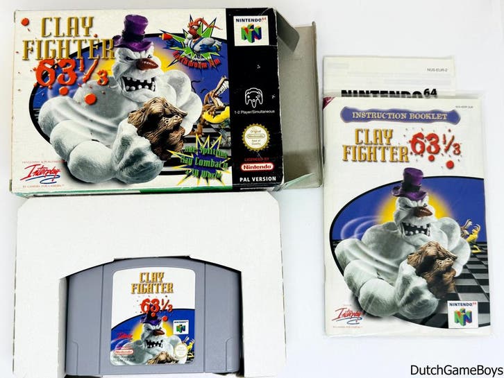 Nintendo 64 / N64 - Clay Fighter 63 1/3 - EUR, Spelcomputers en Games, Games | Nintendo 64, Gebruikt, Verzenden