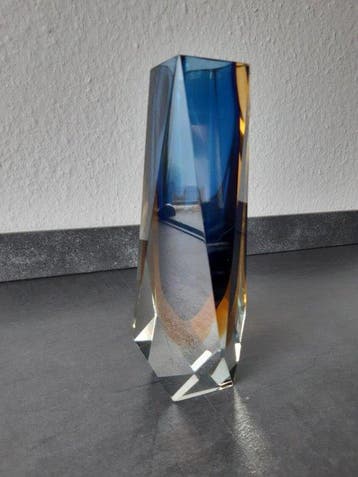 50-60er Jahre - Vaas - Glas - 22 cm, zo goed als nieuw,, Antiek en Kunst