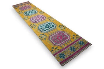 Lang vintage Usak - Loper - 380 cm - 90 cm - met certificaat, Nieuw