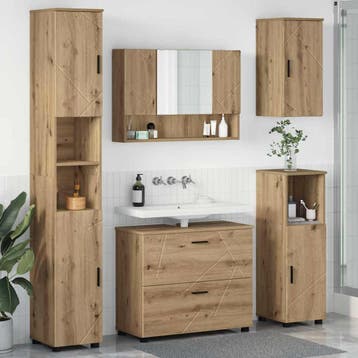 vidaXL Badkamermeubelset 5 st Artisan Eiken 35 x 30 x 192 cm, Verzenden, Nieuw, Overige typen