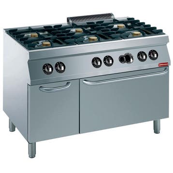 Diamond Gasfornuis | 6 Vuren 6x 5.5kW | Met Gasoven | GN 2/1, Ophalen of Verzenden, Nieuw in verpakking