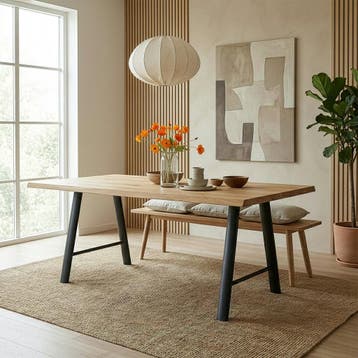 Tafelonderstel set Hullem A vorm 72x70 cm zwart [en.casa], Huis en Inrichting, Verzenden, Nieuw