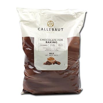 Callebaut Bakvaste chocolade Chunks Melk 2,5 kg., Verzenden, Nieuw