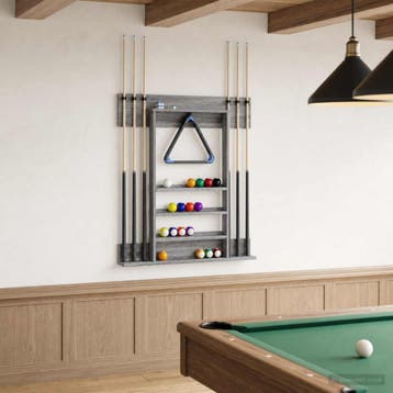 vidaXL Biljartkeu standaard Bewerkt hout 93 x 12 x 103 cm, Verzenden, Nieuw