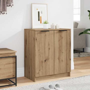 vidaXL Schoenenkast 59x35x70 cm bewerkt hout artisanaal, Verzenden, Nieuw