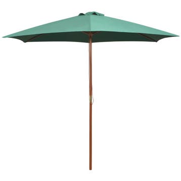vidaXL Parasol 270x270 cm houten paal groen, Verzenden, Nieuw, 2 tot 3 meter