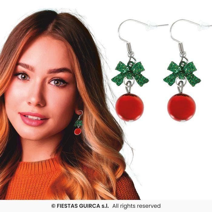 Oorbellen Kerstbal en Strikje, Diversen, Kerst, Nieuw, Verzenden