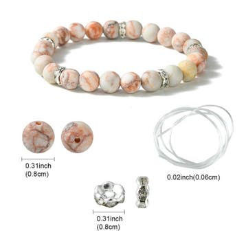 1 x starterspakket stretch armband maken – edelsteen Natu., Ophalen of Verzenden, Nieuw, Kraal