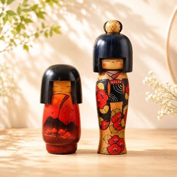 Creatieve Kokeshi door Kazuo Takamisawa & Shoraku, een