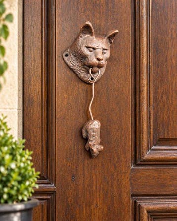Deurklopper - Cat with Mouse - iron - 2026