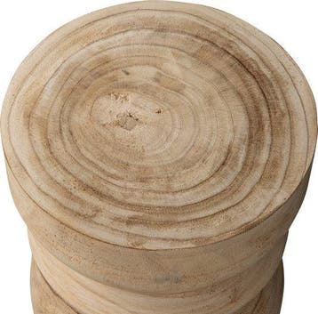 WOOOD Bikkel Kruk - Hout - Naturel - 40x28x28 cm -  –, Verzenden, Nieuw