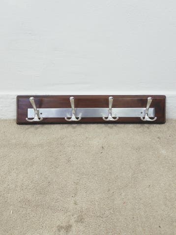 Palissander Wandkapstok, Wandkapstok, Ophalen of Verzenden, Zo goed als nieuw, Minder dan 100 cm