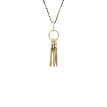 Gouden hanger met sleutels 14 karaat, Sieraden, Tassen en Uiterlijk, Verzenden, Zo goed als nieuw, Goud