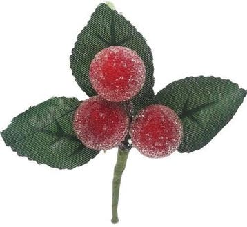 Besjes Frosted Raspberry Rood Kunstbloem 10 cm Zak 6 stuks, Ophalen of Verzenden, Nieuw