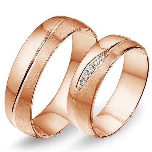 Actie trouwringen in 8/14/18 karaat rosé goud per paar va..., Sieraden, Tassen en Uiterlijk, Ringen, Verzenden