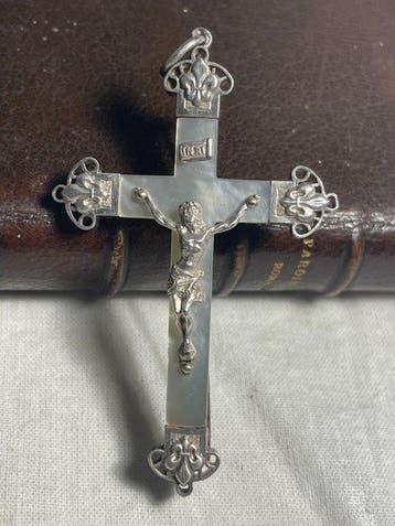 Kruis - 5-Verbazingwekkende Broche-Kruis uit de 19e eeuw