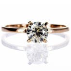 Zonder minimumprijs - Verlovingsring - 14 karaat Roségoud -