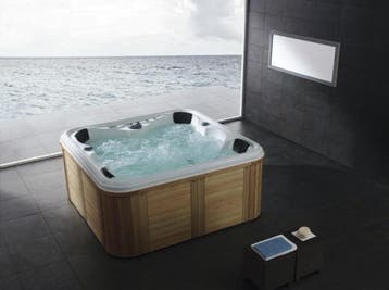 Outdoor Spa Vonato Tovario Wit bad / Naturel houten kleur, Nieuw