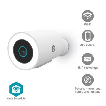 Buitencamera wifi - 3 MP camera draadloos met LED SPOTLIGHT, Audio, Tv en Foto, Videobewaking, Ophalen of Verzenden, Nieuw, Buitencamera