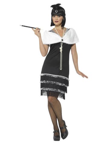 Jaren 20 Flapper Jurk Zwart, Kleding | Dames, Carnavalskleding en Feestkleding, Ophalen of Verzenden, Nieuw