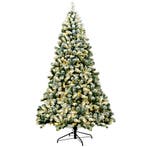 2dekans | Coast Besneeuwde Kunstkerstboom Wit/Groen – 225 cm, Ophalen of Verzenden, Zo goed als nieuw