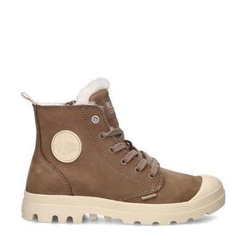 Palladium Pampa Hi Zip WL gevoerde boots voor dames, Bruin, Verzenden, Lage of Enkellaarzen, Palladium