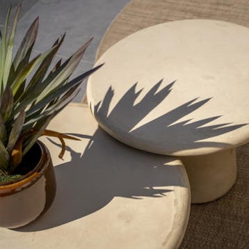 Hampton lounge tuintafel rond mortex beige 80xH35 cm 4, Ophalen of Verzenden, Nieuw