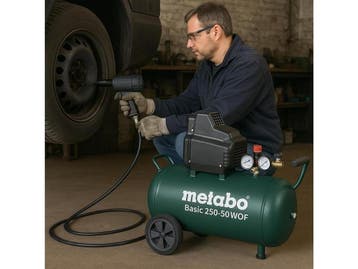 2dekans | Metabo Compressor Basic 250-50 W - Compact en, Doe-het-zelf en Verbouw, Ophalen of Verzenden, Zo goed als nieuw