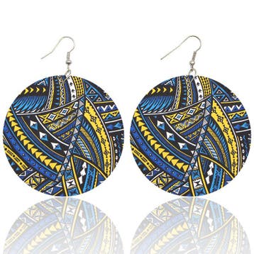 Wooden earrings | Ancient Disk, Ophalen of Verzenden, Nieuw