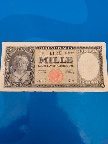 Italië. - 1.000 Lire 20/03/1947 Italia (Testina) - Gigante
