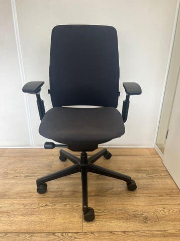 Steelcase Amia x Leap V2 Bureaustoel - Aanbieding, Verzenden, Zwart, Zo goed als nieuw, Bureaustoel