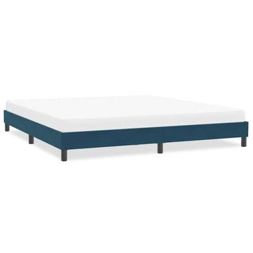 vidaXL Bedframe zonder matras 200x210 cm fluweel donkerblauw, Stof, Verzenden, Blauw, Nieuw