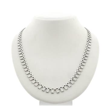 Witgouden gematteerde Cleopatra collier. (Ketting), Ophalen of Verzenden, Gebruikt, Goud, Goud