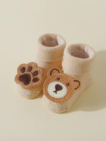 4 Paar Babysokjes met Beren & Pootjes - Antislip, Zacht Kato, Verzenden, Nieuw