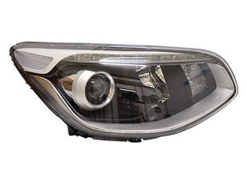 Kia Soul 2014-2017 H7+LED Zwart Koplamp Rechts (Koplampen), Auto-onderdelen, Verlichting, Verzenden, Nieuw